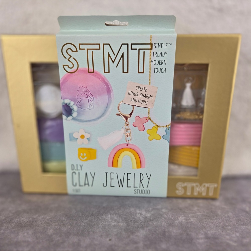 STMT DIY Clay Jewelry Studio Kit Create Rings Charms Necklaces 214552 NEW